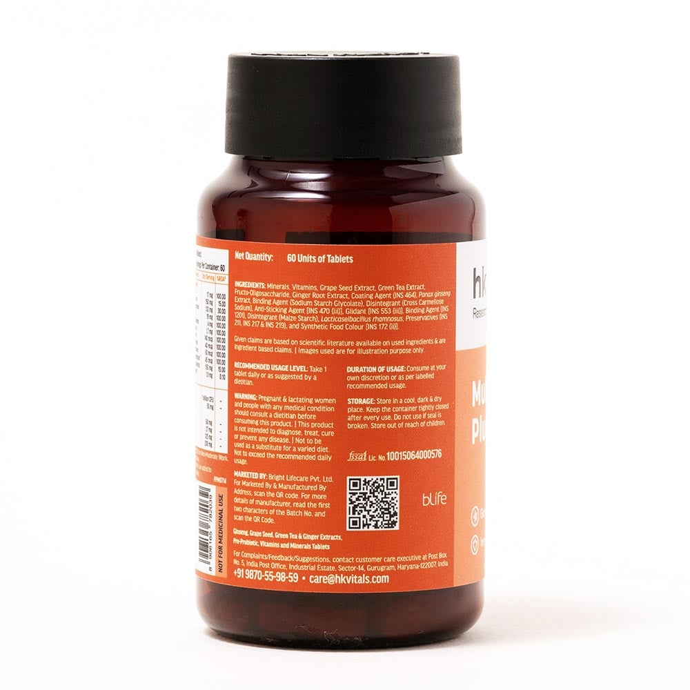 HK Vitals Multivitamin+ Men
Unflavoured • 60 tablet(s)