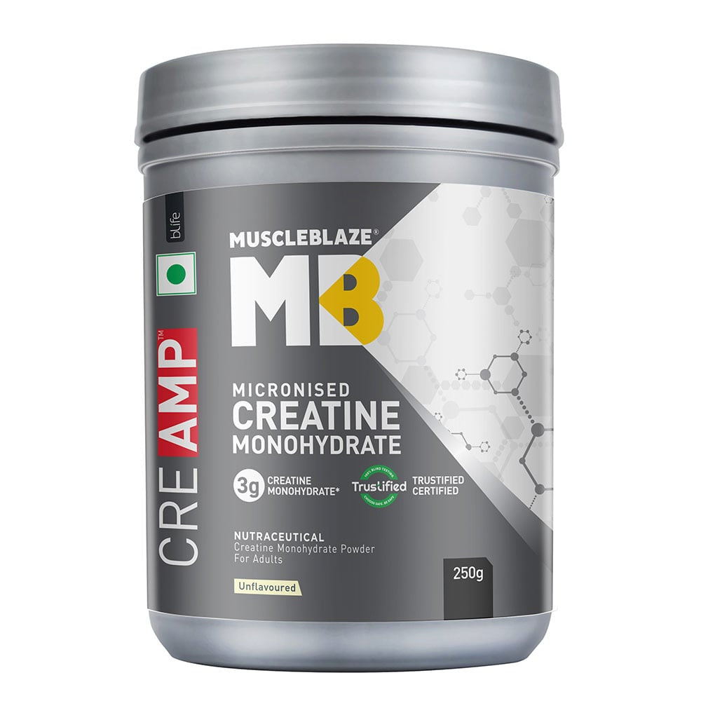 MuscleBlaze CreaAMP Micronized Creatine Monohydrate – Flavoured