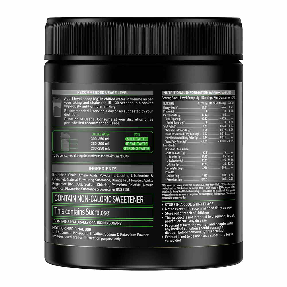 MuscleBlaze BCAA Pro Essential Amino Acids
240g • Litchi • 30 Servings