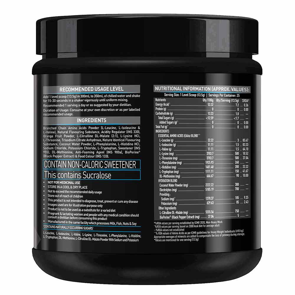 MuscleBlaze EAA 8000
340g • Blue Cola • 25 Servings