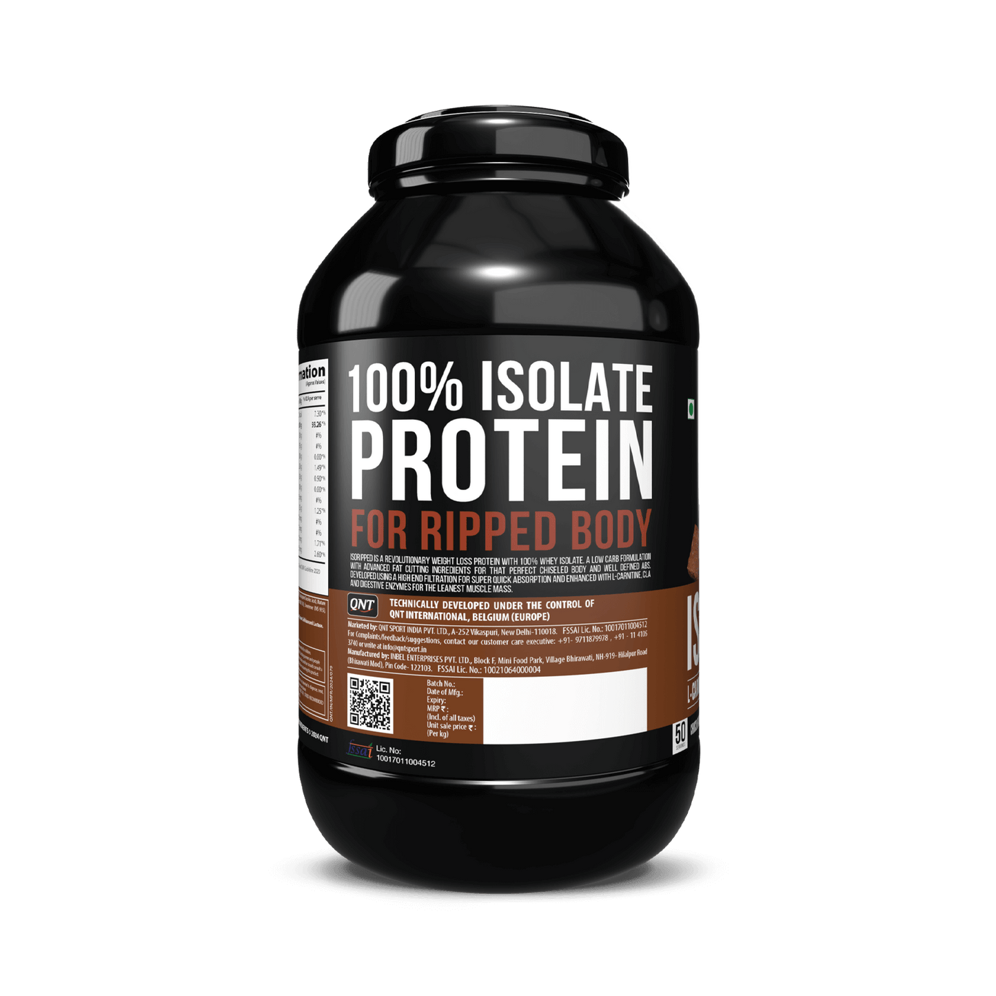 QNT ISO RIPPED WHEY ISOLATE PROTEIN | CHOCO BROWNIE, 2 KG