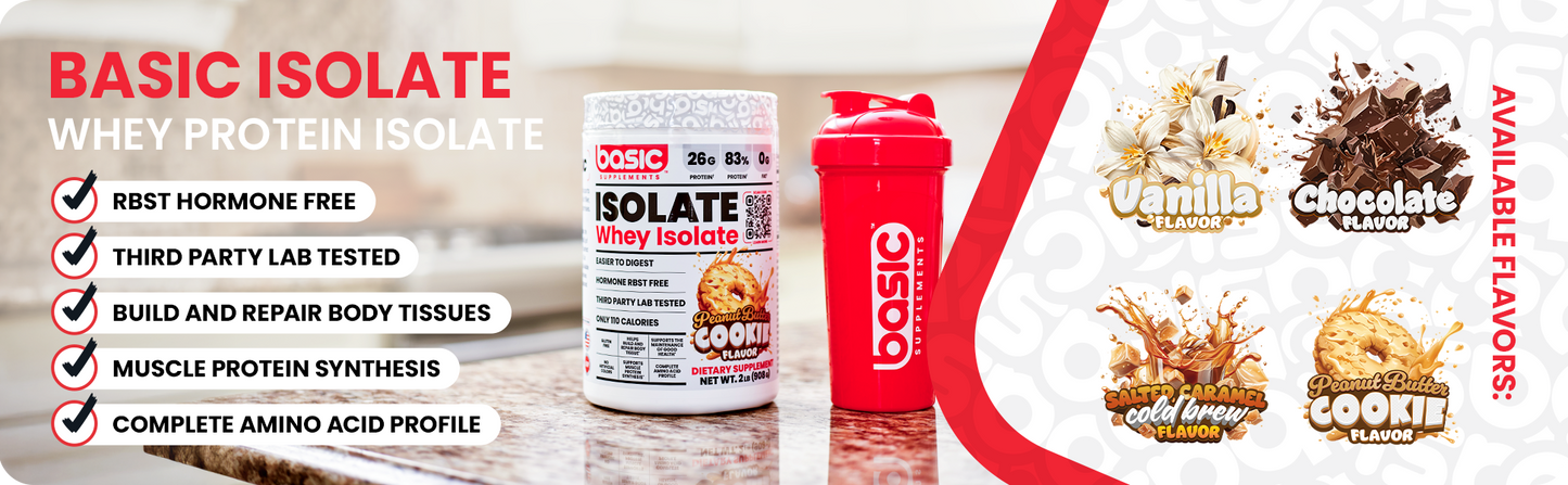Basic Supplements - ISOLATE | PEANUT BUTTER COOKIE FLAVOR