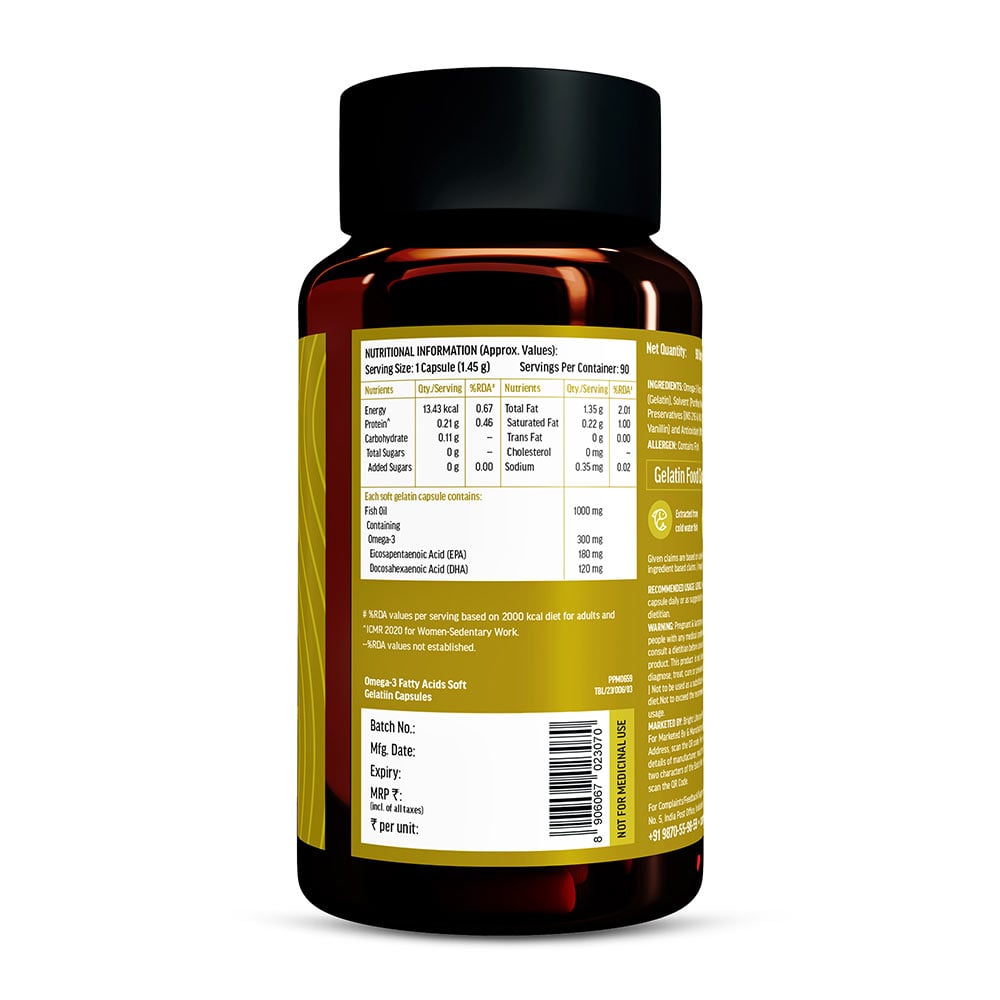 HK Vitals Omega-3 1000mg with 180mg EPA & 120mg DHA 90caps