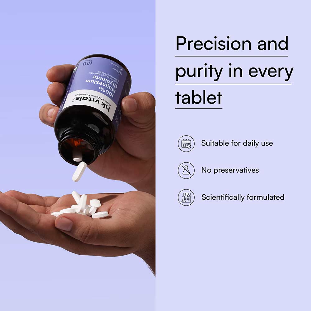 HK Vitals 100% Magnesium Glycinate
120 tablet(s)