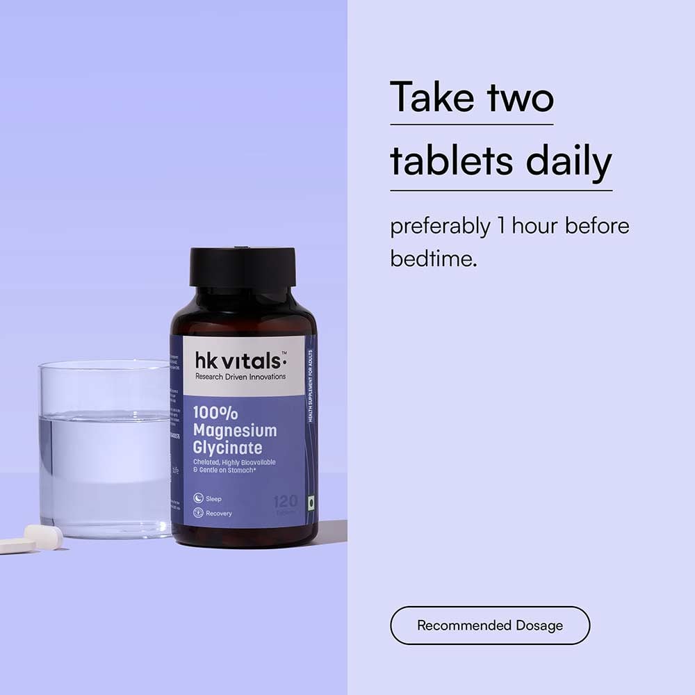 HK Vitals 100% Magnesium Glycinate
120 tablet(s)