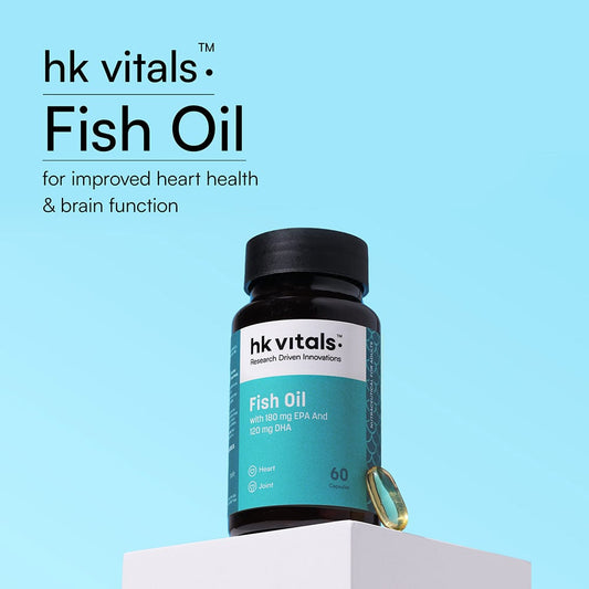 HK Vitals Fish Oil 1000mg with 180mg EPA and 120mg DHA
60 capsules