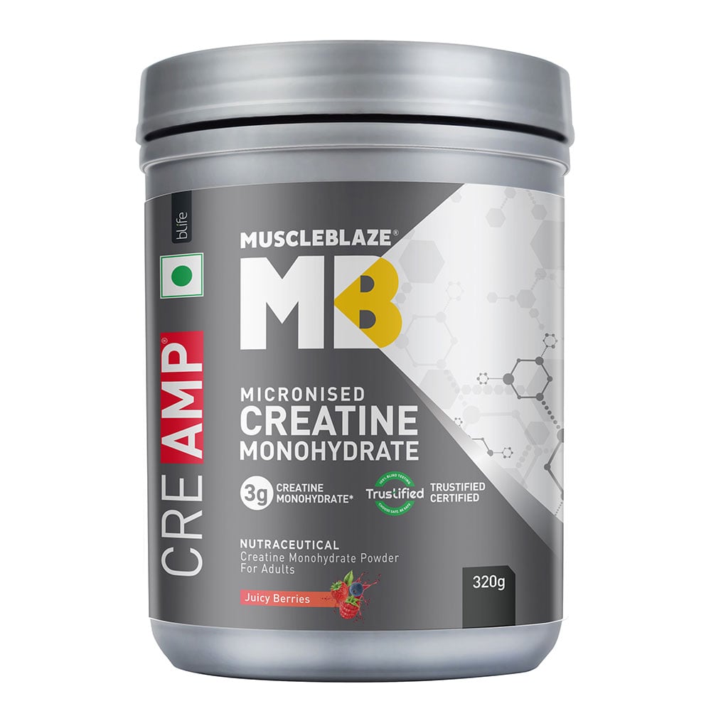 MuscleBlaze CreaAMP Micronized Creatine Monohydrate – Flavoured