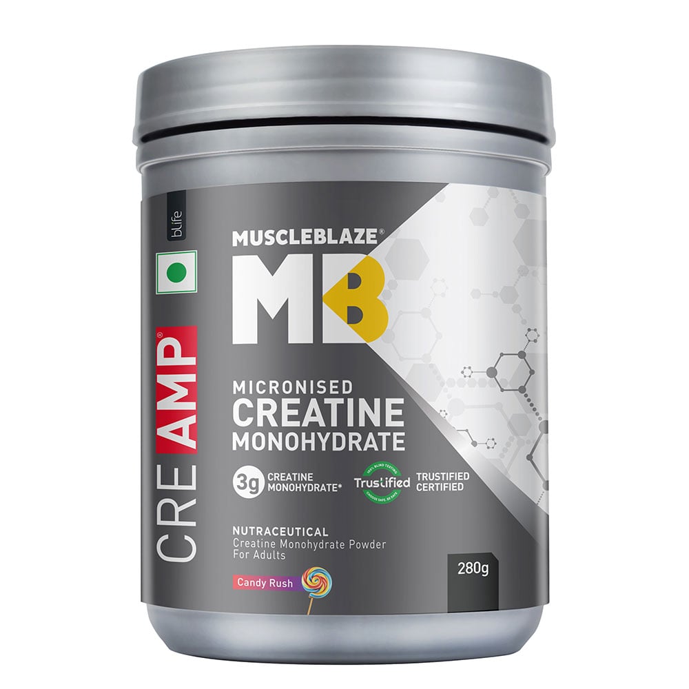 MuscleBlaze CreaAMP Micronized Creatine Monohydrate – Flavoured