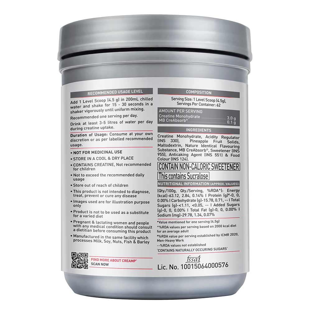 MuscleBlaze CreaAMP Micronized Creatine Monohydrate – Flavoured