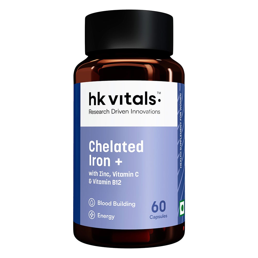 HK Vitals Chelated Iron +, 60 capsules