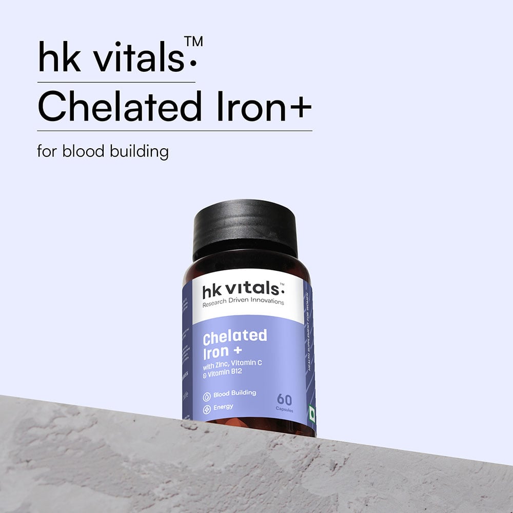 HK Vitals Chelated Iron +, 60 capsules