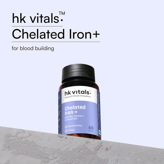 HK Vitals Chelated Iron +, 60 capsules