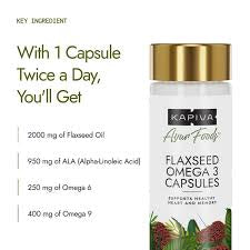 Kapiva Flaxseed Omega 3 capsules | 60 Capsules