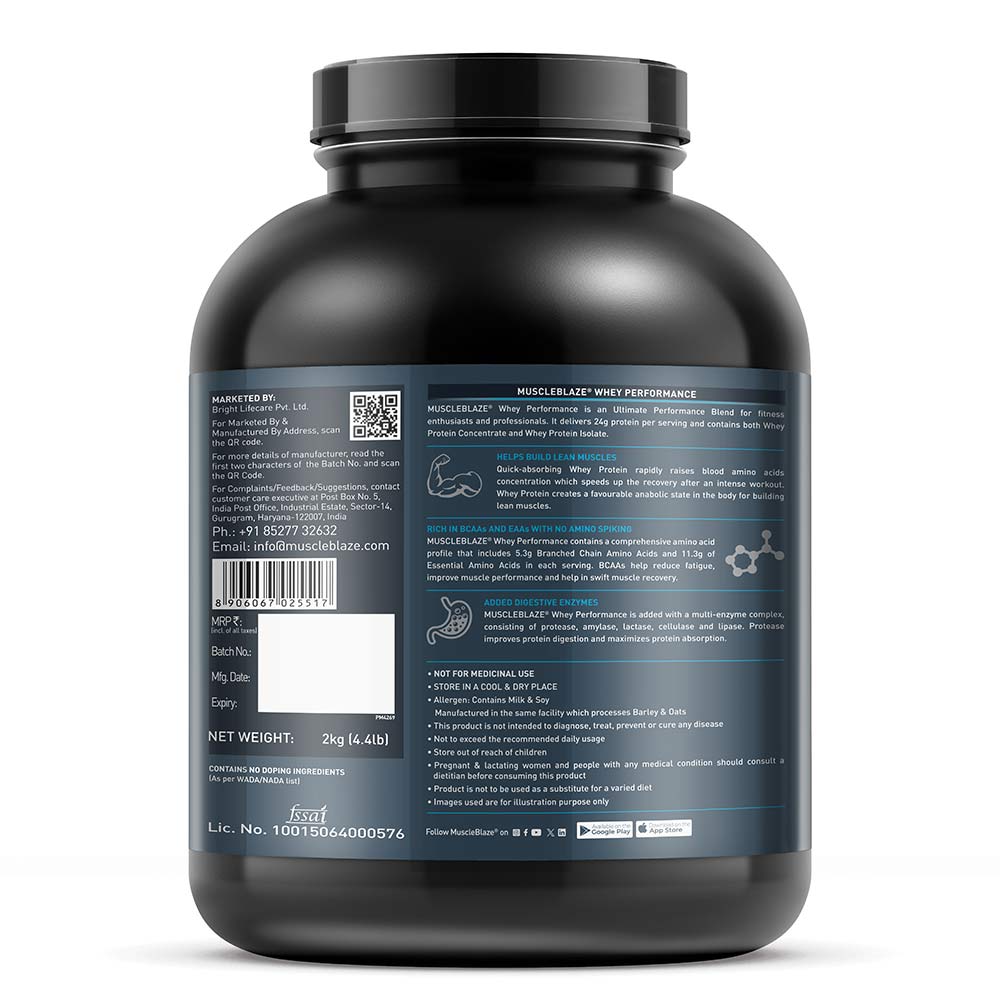 MuscleBlaze Whey Performance Protein / Chocolate Flavour
