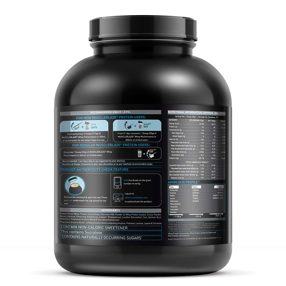 MuscleBlaze Whey Performance Protein / Chocolate Flavour