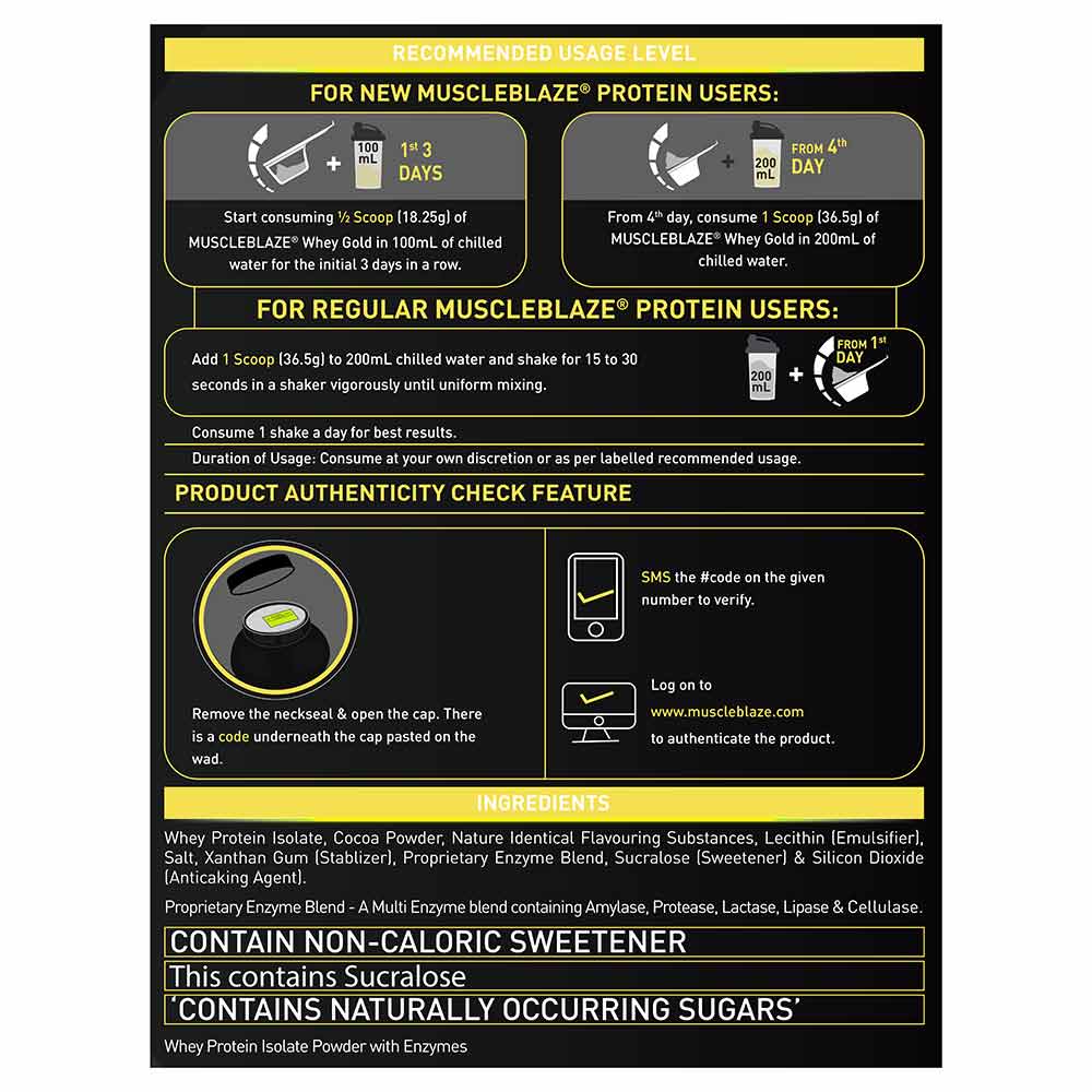 MuscleBlaze Whey Gold 100% Whey Protein Isolate