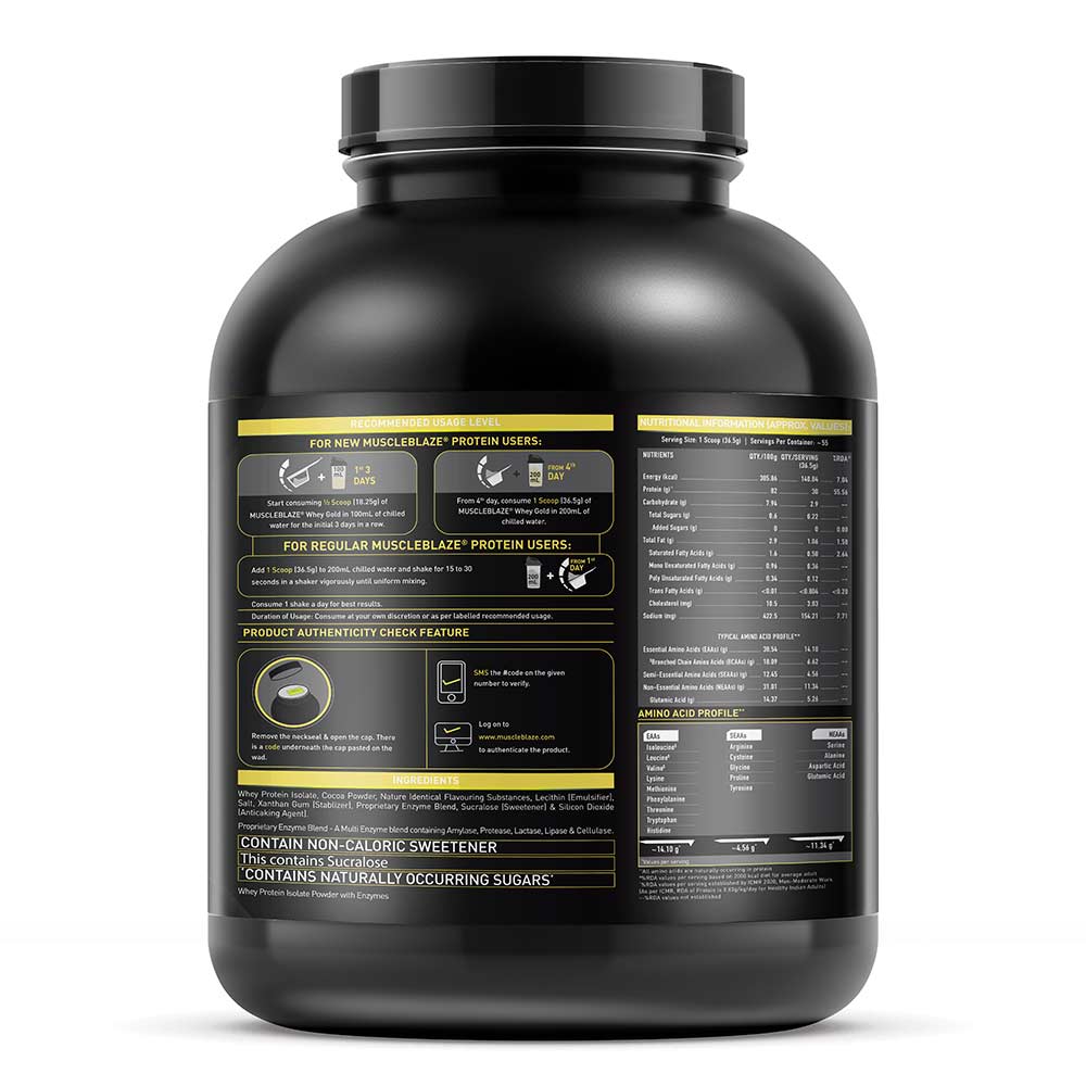 MuscleBlaze Whey Gold 100% Whey Protein Isolate