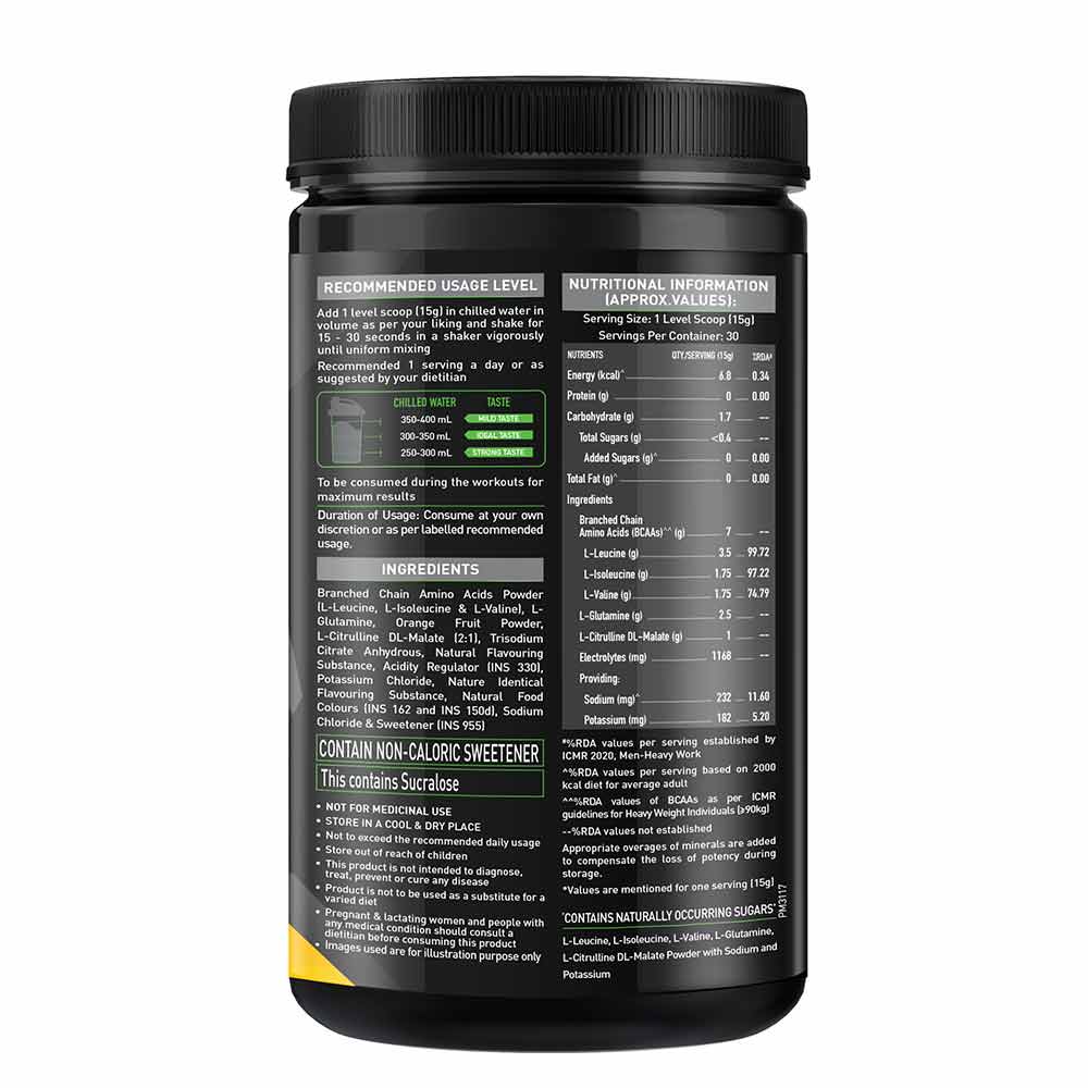 MuscleBlaze BCAA Pro Essential Amino Acids 450g • 30 Servings