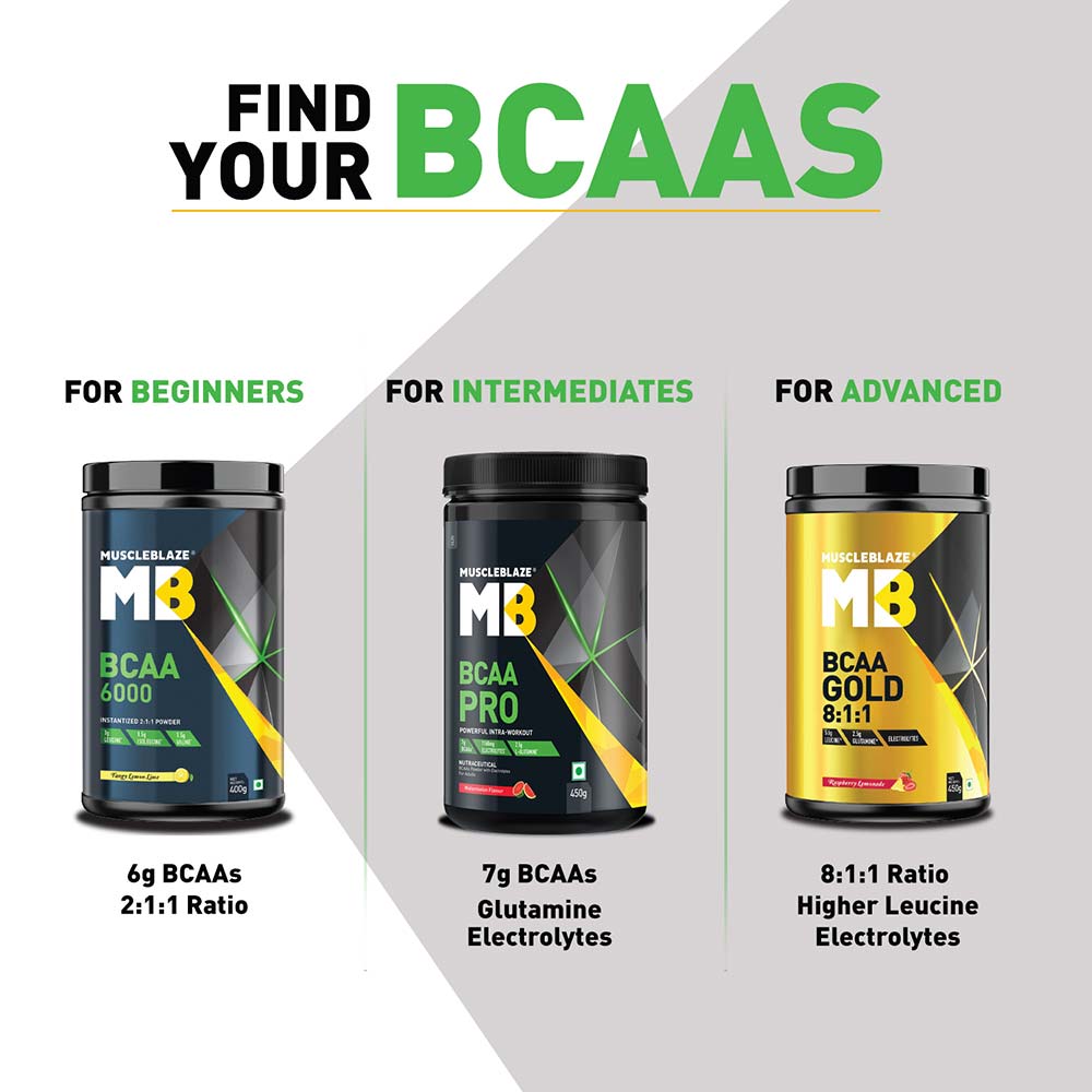 MuscleBlaze BCAA Pro Essential Amino Acids 450g • 30 Servings