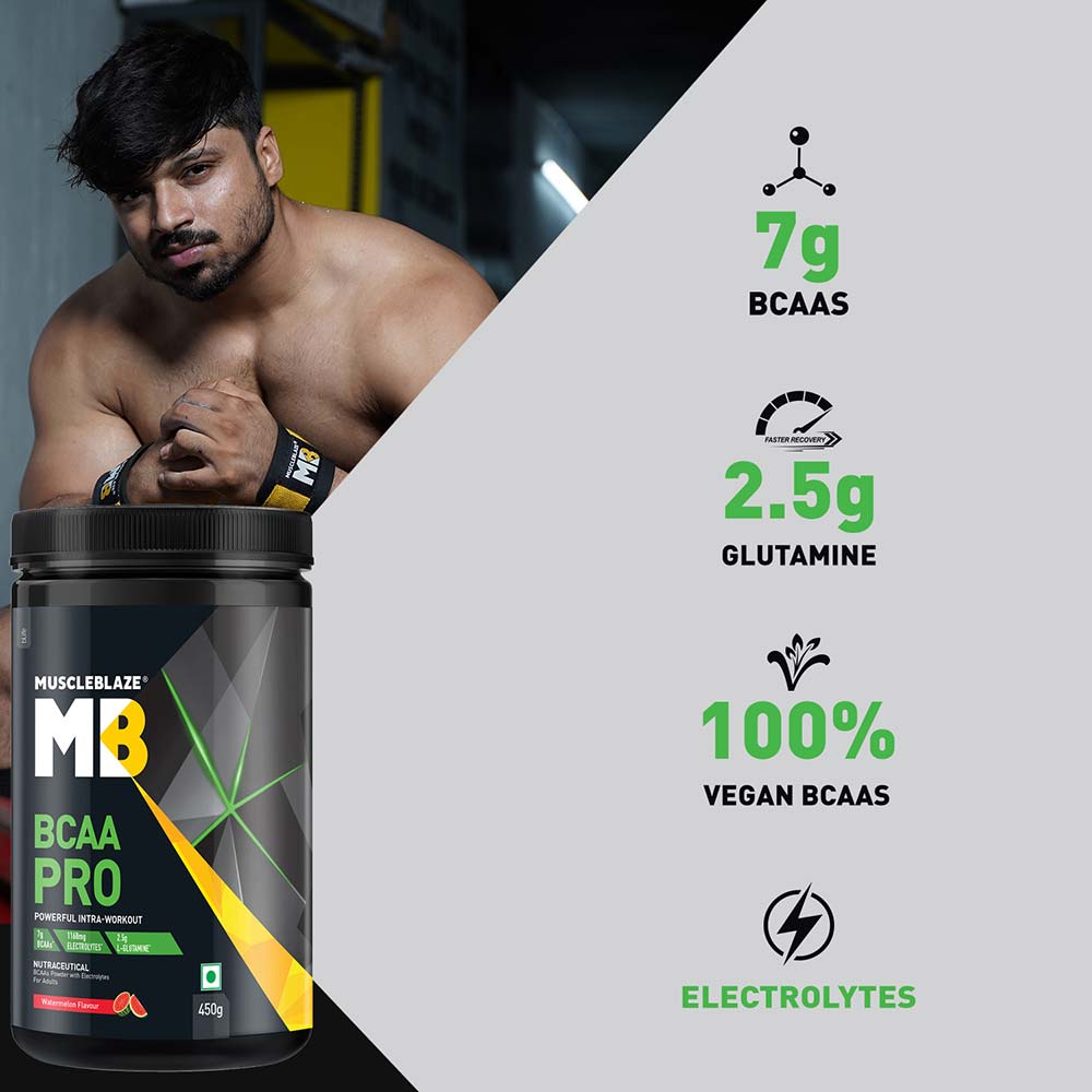 MuscleBlaze BCAA Pro Essential Amino Acids 450g • 30 Servings