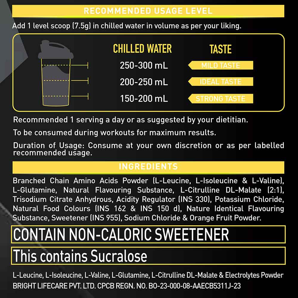 MuscleBlaze BCAA Gold 8:1:1 Amino Acids Supplements