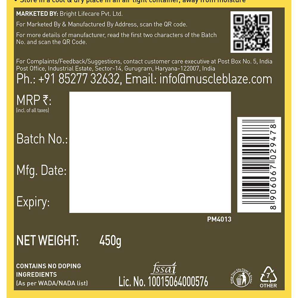 MuscleBlaze BCAA Gold 8:1:1 Amino Acids Supplements