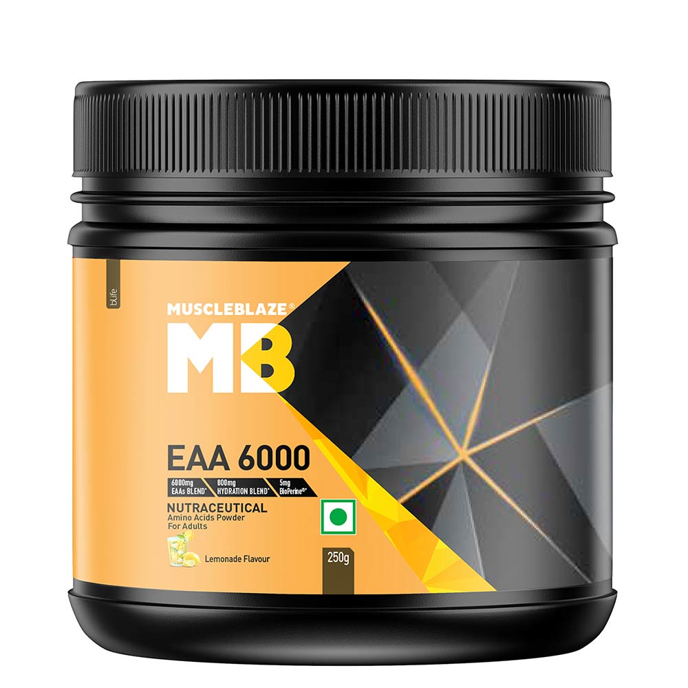 MuscleBlaze EAA 6000
250g • Lemonade • 23 Servings