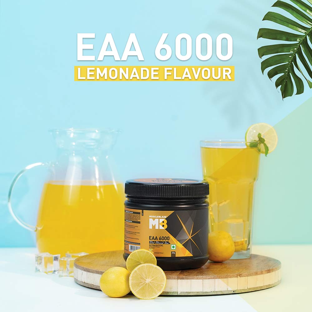 MuscleBlaze EAA 6000
250g • Lemonade • 23 Servings