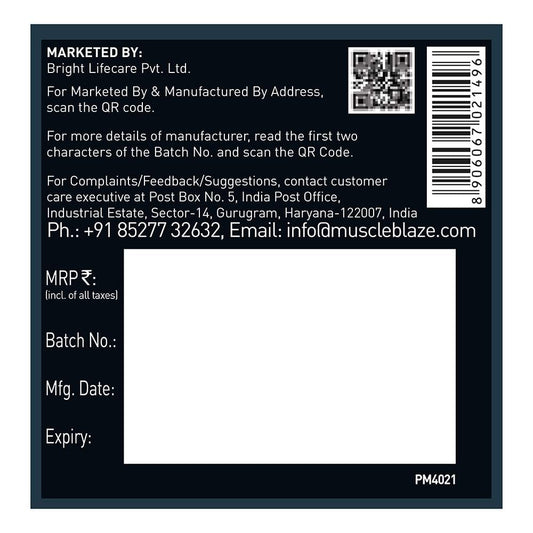 MuscleBlaze L-Glutamine
250g • Unflavoured