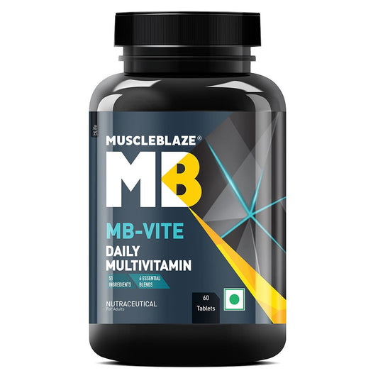 MuscleBlaze MB-VITE Daily Multivitamin, for Enhanced Energy, Stamina & Gut Health
60 tablet(s) • Unflavoured