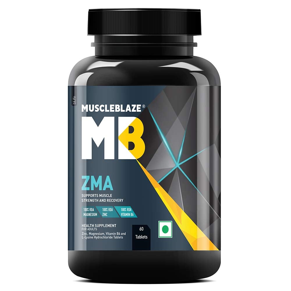 MuscleBlaze ZMA with 100% RDA of Zinc, Magnesium & Vitamin B6
60 tablet(s) • Unflavoured