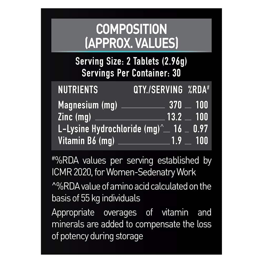 MuscleBlaze ZMA with 100% RDA of Zinc, Magnesium & Vitamin B6
60 tablet(s) • Unflavoured