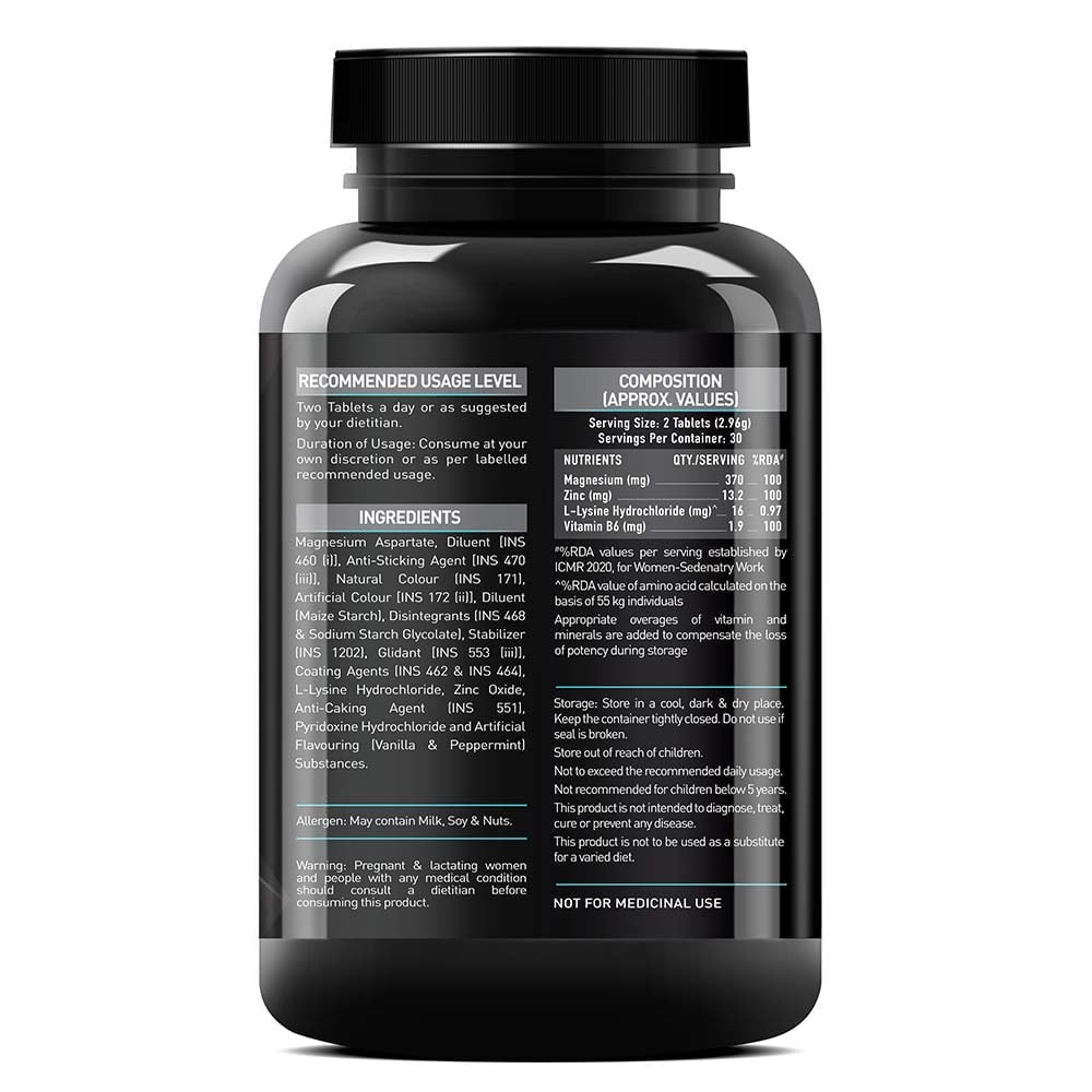 MuscleBlaze ZMA with 100% RDA of Zinc, Magnesium & Vitamin B6
60 tablet(s) • Unflavoured