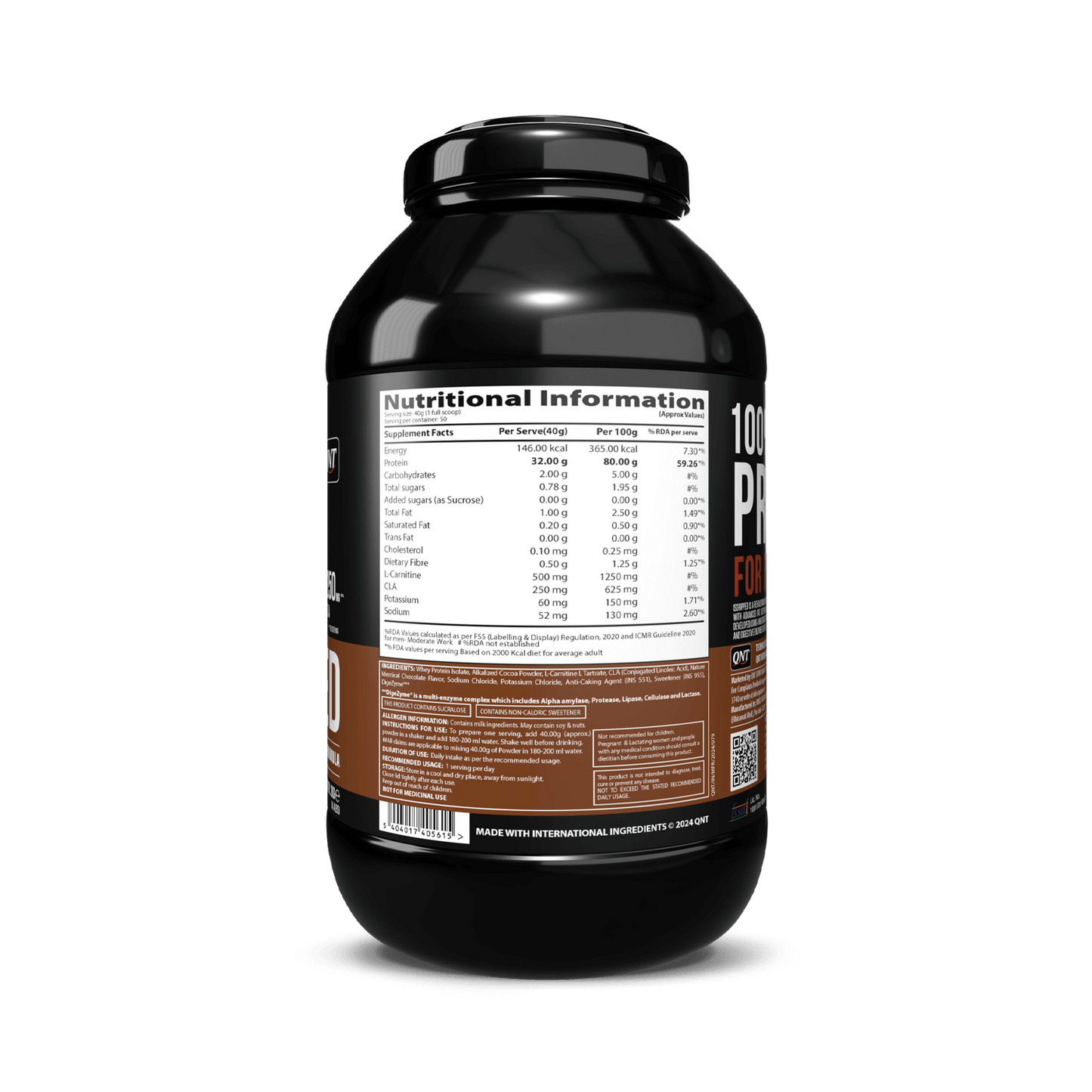 QNT ISO RIPPED WHEY ISOLATE PROTEIN | CHOCO BROWNIE, 2 KG