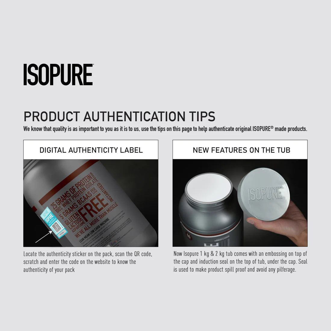 Isopure Whey Protein Isolate Powder with Vitamins for Immune Support