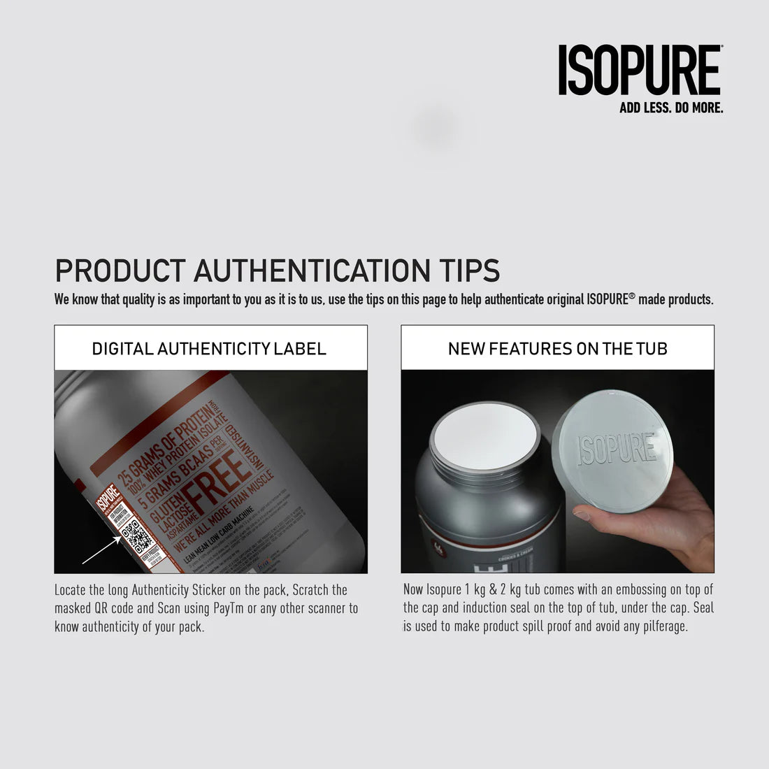 Isopure Zero Carb Protein– 1 kg / 2.2 lbs (Unflavoured)