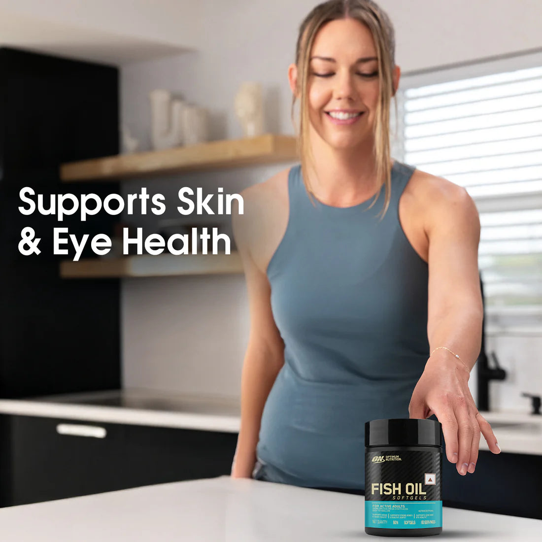 Optimum Nutrition (ON) Fish Oil - 60 Capsules, 1000 mg Fish Oil, 180 mg EPA, 120mg DHA