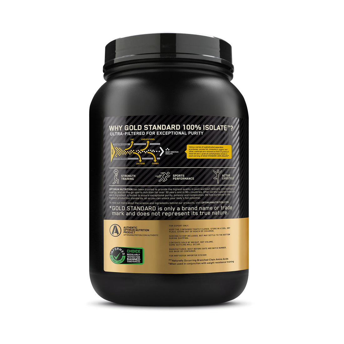 Gold Standard 100% Whey Protein Isolate| 744 g (1.6 lbs) | Chocolate Bliss