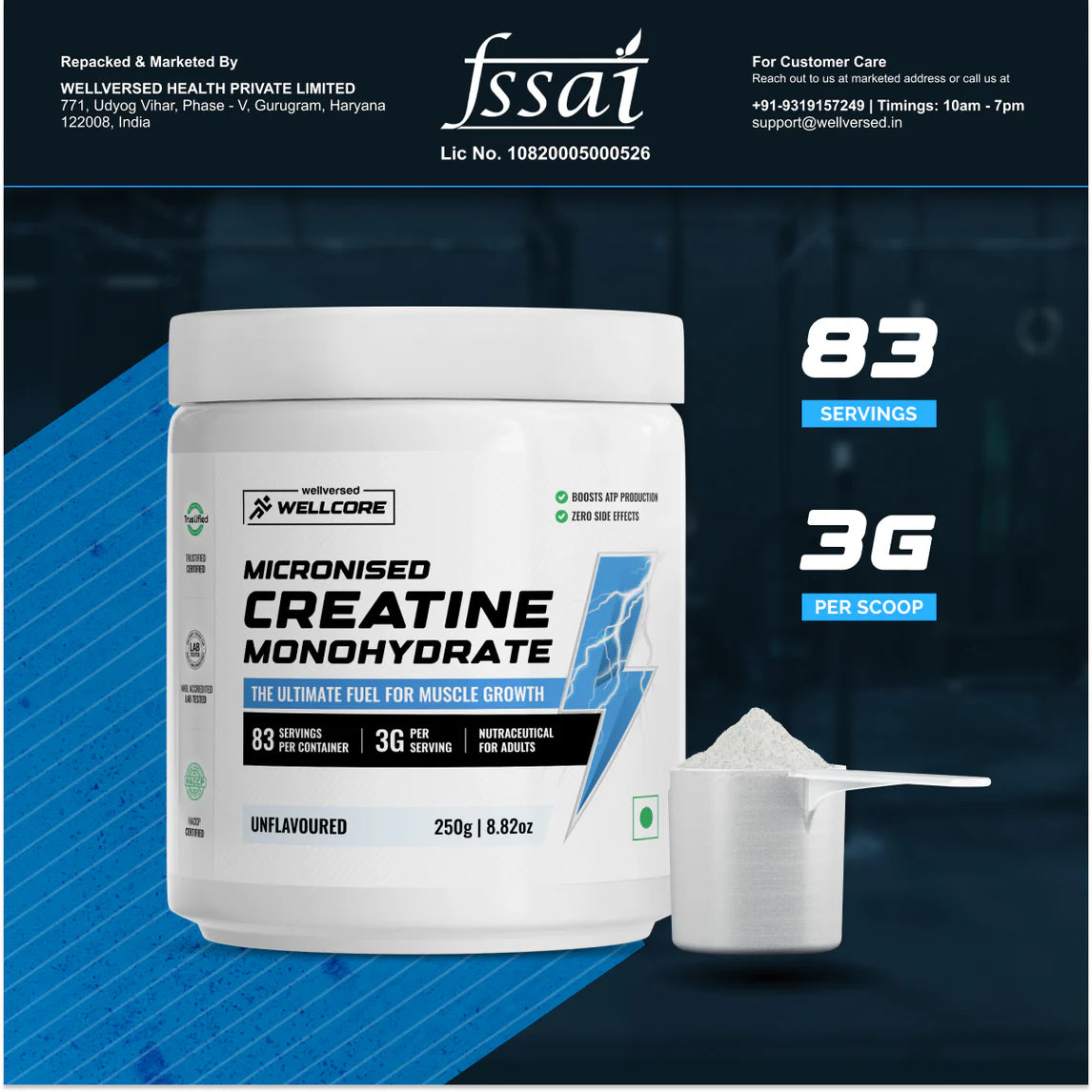 Wellcore - Micronised Creatine Monohydrate Unflavoured