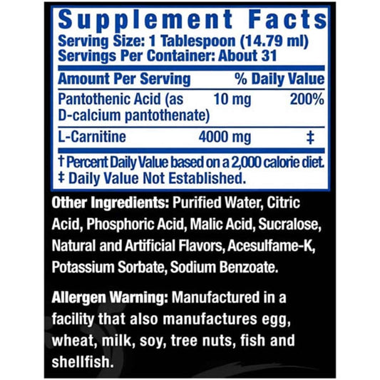 Ronnie Coleman XS L-Carnitine Liquid 4000MG 473.28ML (31 Servings)