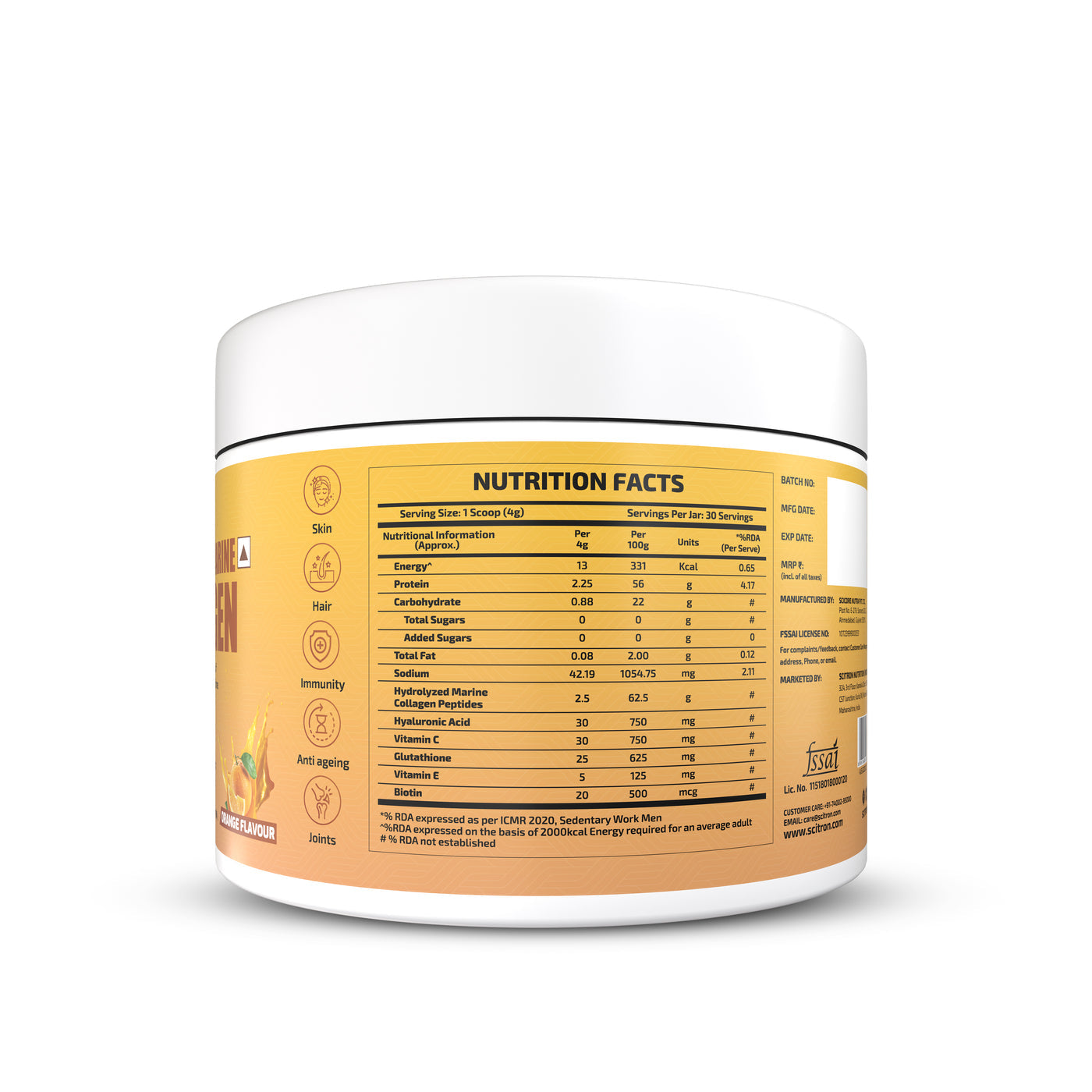 Scitron - Hydrolyzed Marine Collagen Peptides 120g