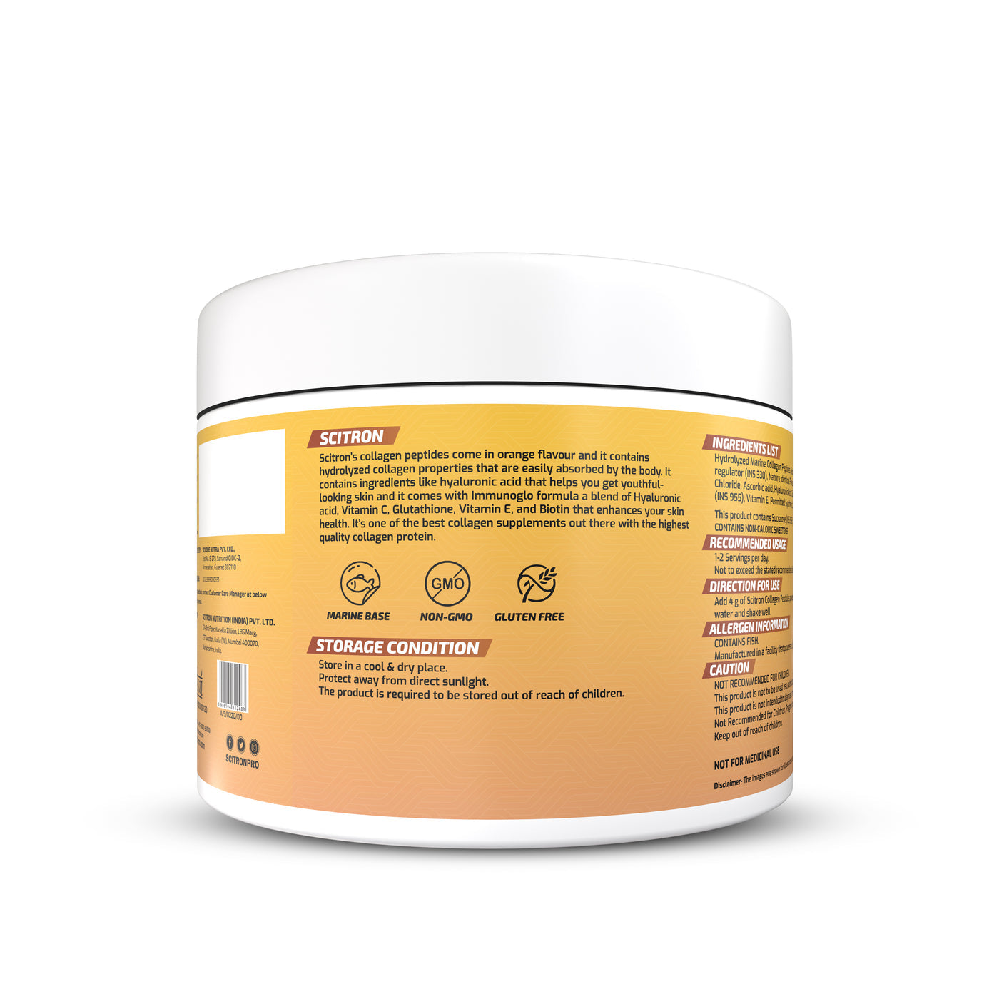 Scitron - Hydrolyzed Marine Collagen Peptides 120g